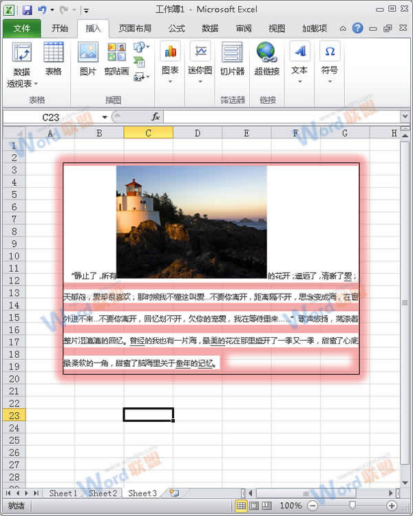 ӰWordăԈDƬʽ뵽Excel2010У