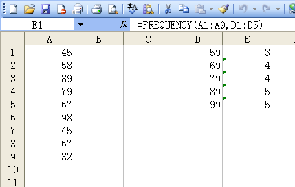 Excel Ӌ^gֵĂFREQUENCY