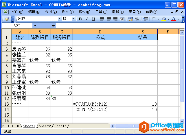 Excel中COUNTA函數(shù)的語法與用法