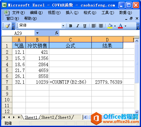 Excel中COVAR函數(shù)的語法與用法