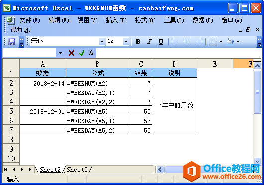 Excel中WEEKNUM函數(shù)的語法與用法