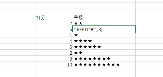 excel如何迅速完成五角星評分？