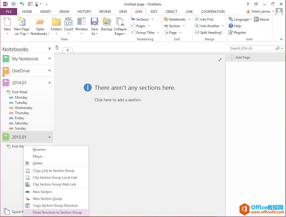 Ώ(f) OneNote ӛ±ķօ^(q)Y(ji)(gu)(sh)һ(g)ӛ±