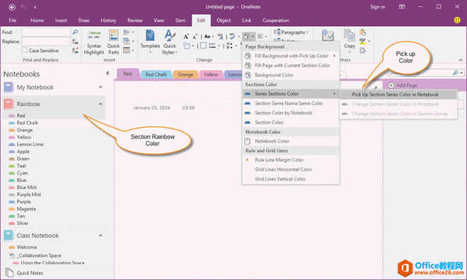 νy(tng)һO(sh) OneNote nùPӛČW(xu)օ^(q)ɫ