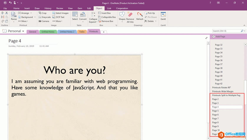 һβü(g) OneNote (y)Ĵӡʽ߅ 