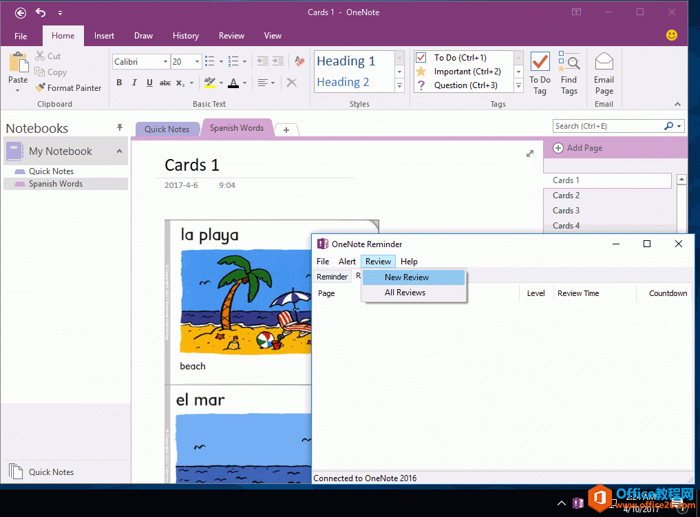 OneNote Reminder ½