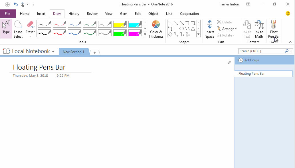 ʹ Gem ṩđҸP OneNote ȫģʽ£ГQPղ؊A͟ɹPղ؊A