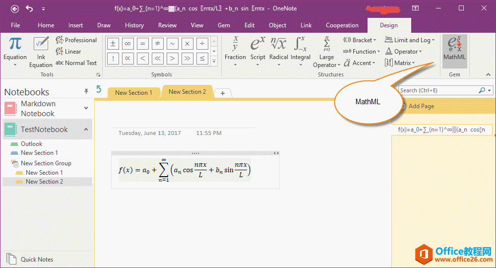 D(zhun)Q OneNote ʽ MathML(yng)õ HTML5 