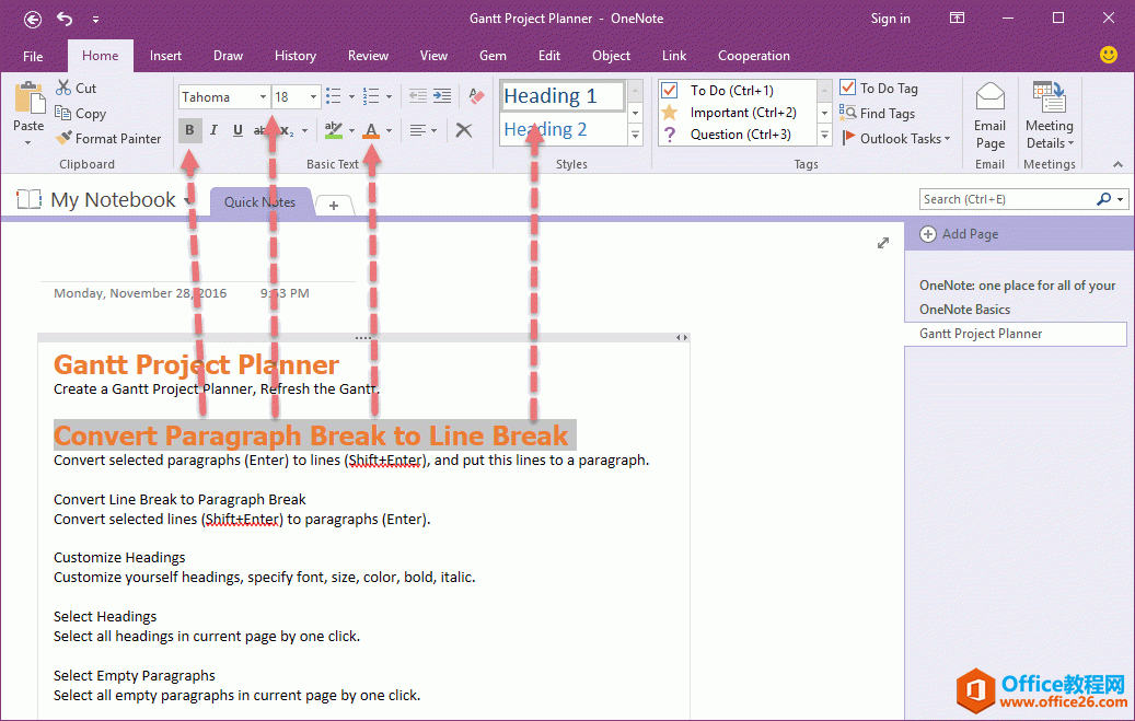 ԶxԼ OneNote (bio)}ʽɫwбw