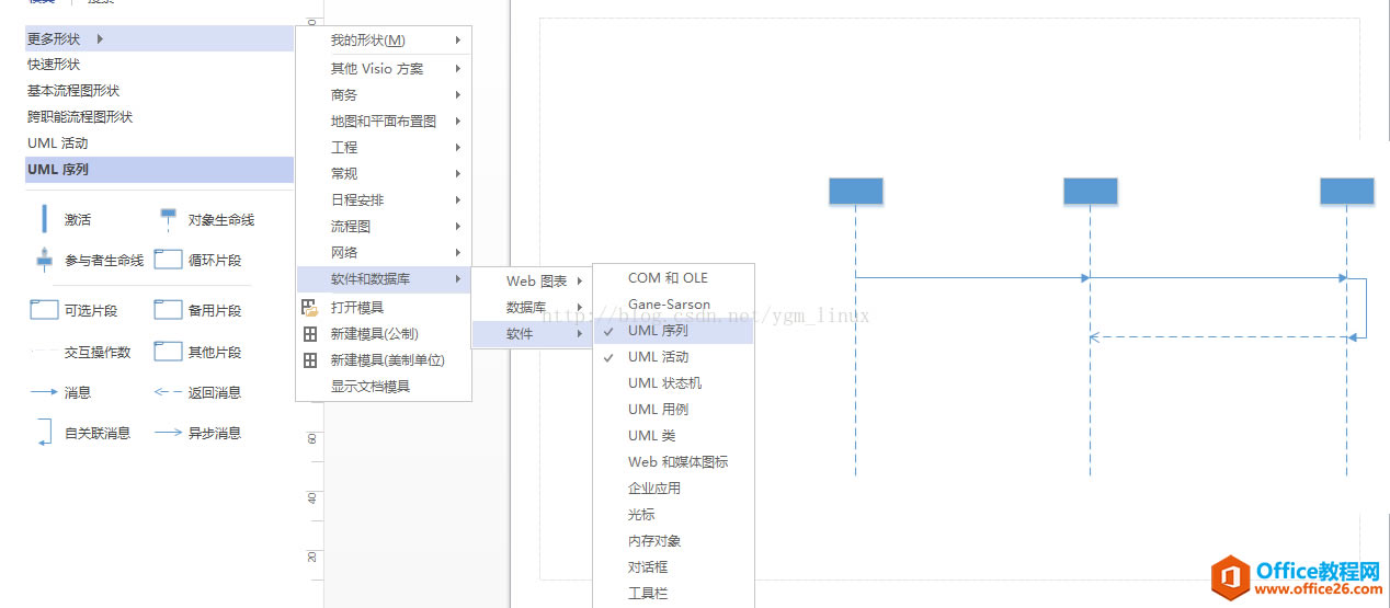 visio中uml序列圖使用基礎圖文教程